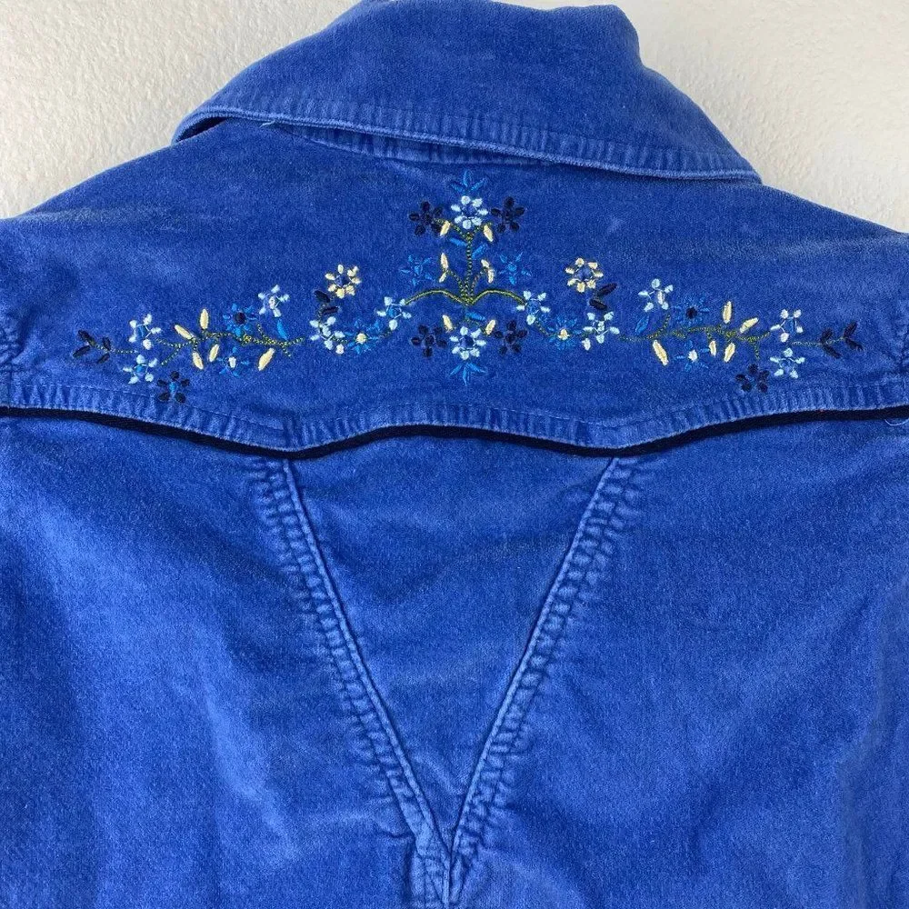 Gap Kids Blue Brushed Corduroy Girls Jacket  M 7/8